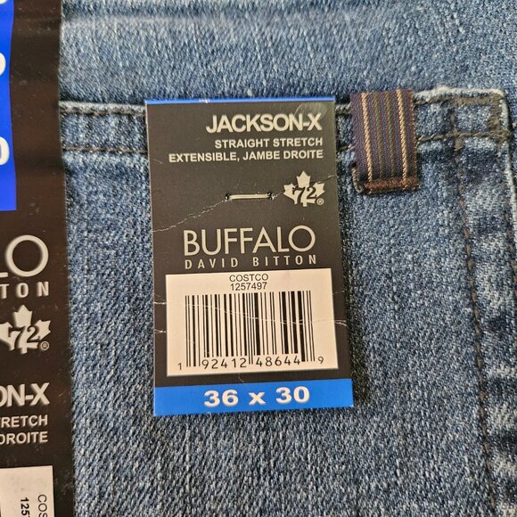 NWT Buffalo David Bitton Jackson-X Straight Stretch Denim Men's Size 36x30 - Picture 2 of 4